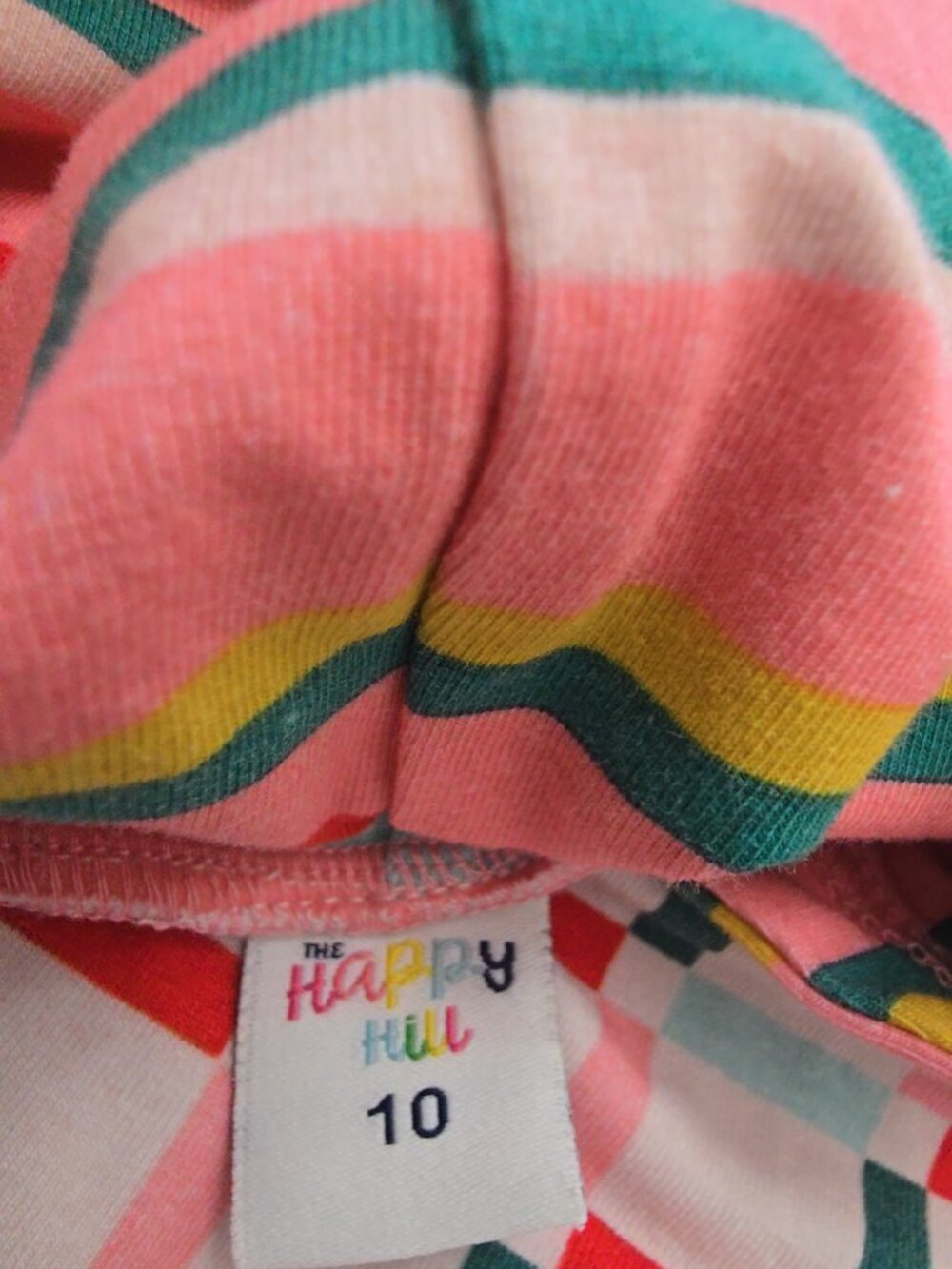 The Happy Hill Girls Christmas Hooded Dress & Ruffle Pants Set - Stockings, Sz 1 - Picture 2 of 5
